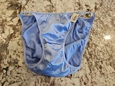 NWT VTG JCP 80s 90s Delicates Shiny Satin Bikini string panties XL Sissy Silky