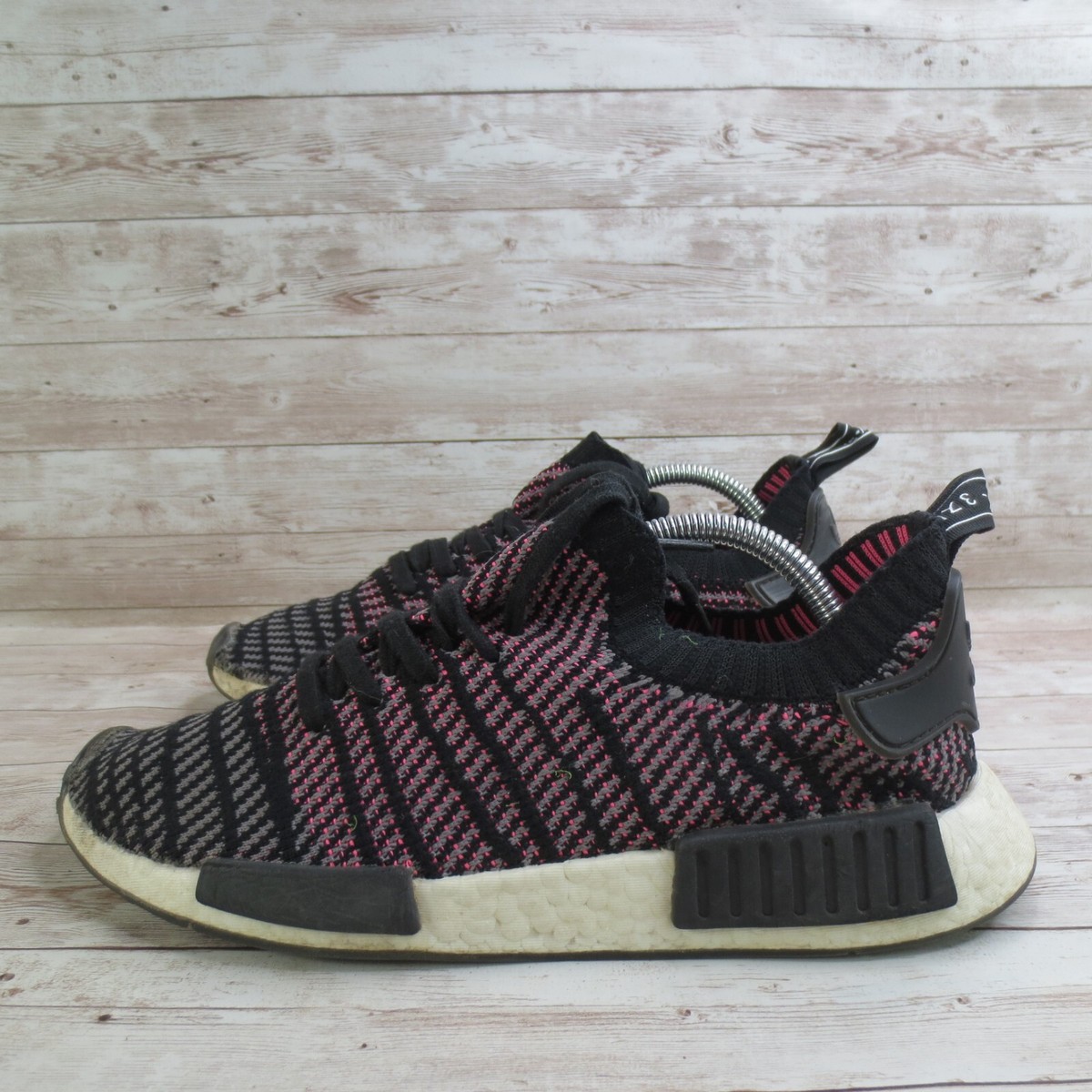 Adidas Shoes Mens Black Pink NMD R1 STLT Slip On Running Boost*