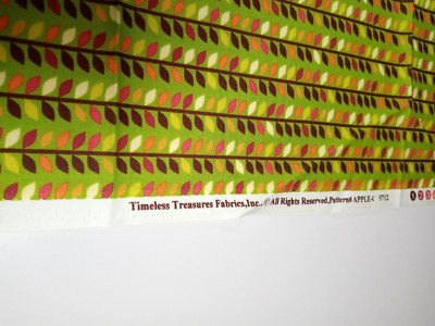 Timeless Treasures Fabrics Pattern #APPLE-C 5712 Green Background BTY