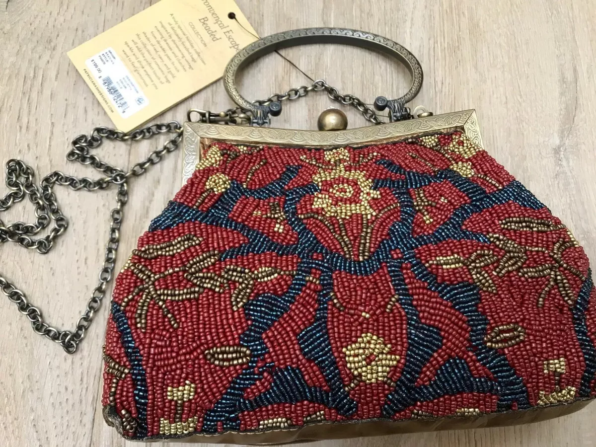 New Patricia Nash Pronvencal Escape Beaded Collection Bag 2 Straps