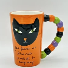 Sandra Magsamen Cat Mug Friends Purrfect Colorful Fun  5.5 X 3.5 Inch