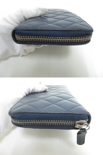 Authentic CHANEL CC Matelasse Leather Zip Around Zippy Long Wallet #39490 - Picture 6 of 18