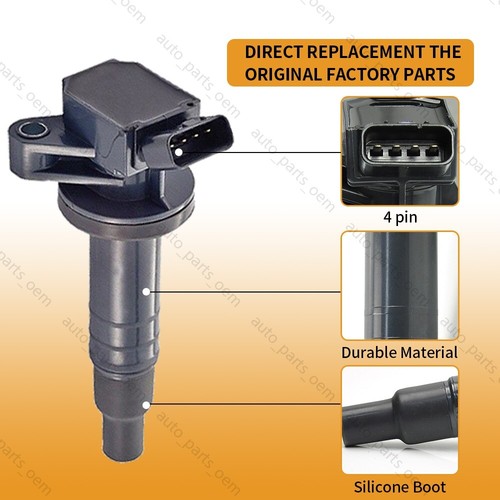 4 bobinas de encendido + bujías para Toyota Corolla Chevy Pontiac 9091902239 UF247 - Imagen 3 de 10
