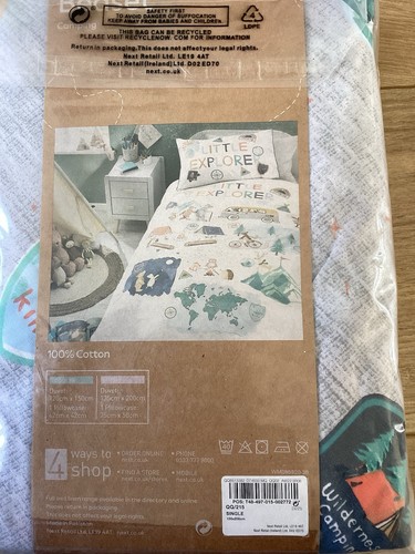 Next Bedding, Single Bedding, Little Explorers, Animal Bedding, Camping - Picture 3 of 3