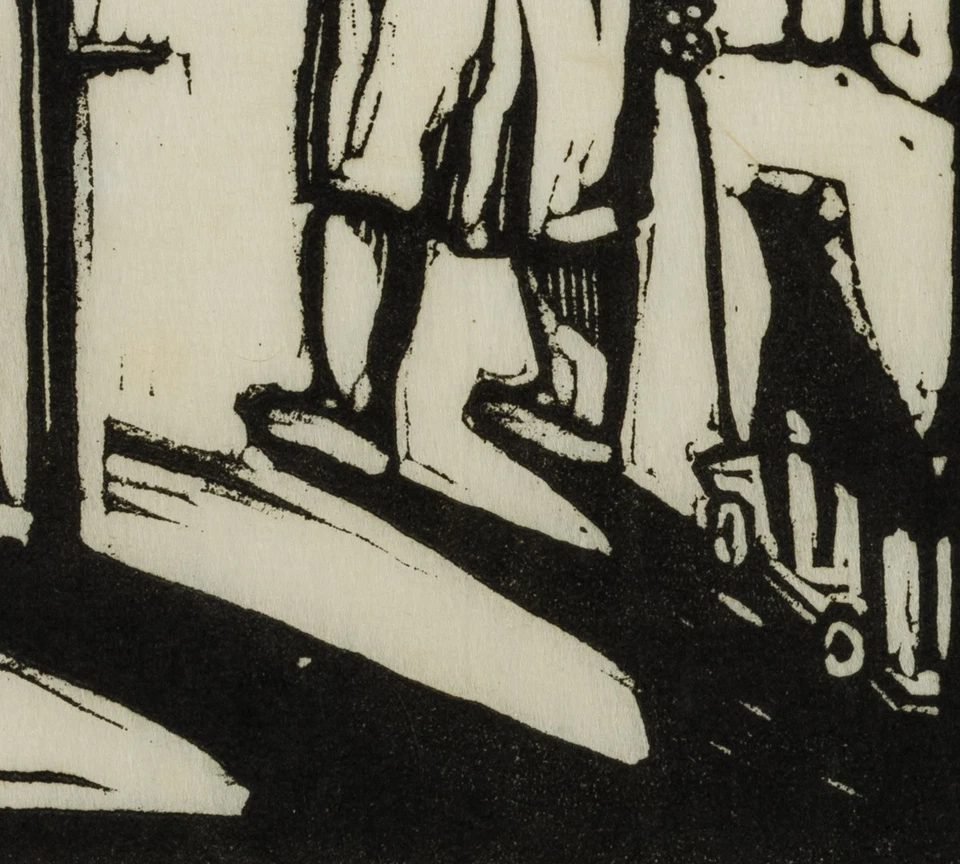 D. GREINER (1872-1943), Menschwerdung III, um 1930, Holzschnitt Realismus - Bild 4 von 4