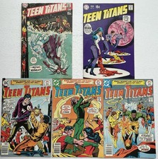 Teen Titans #26,29,45,46,47. 5 Issue Lot. KEYS: 1st Black DC Hero.  1970-77