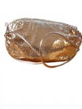 Vintage Whiting Davis Sequin Evening Bag Silver/Gold Iridescent