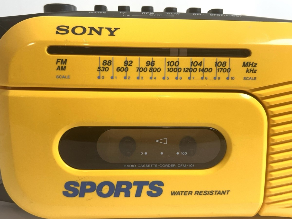 Sony Sports Cfm-101 Water Resistant Am/fm Radio Cassette