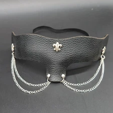 Leather Chain Eye mask  Punk Glasses Cosplay Halloween Cat Masquerade Sexy Style
