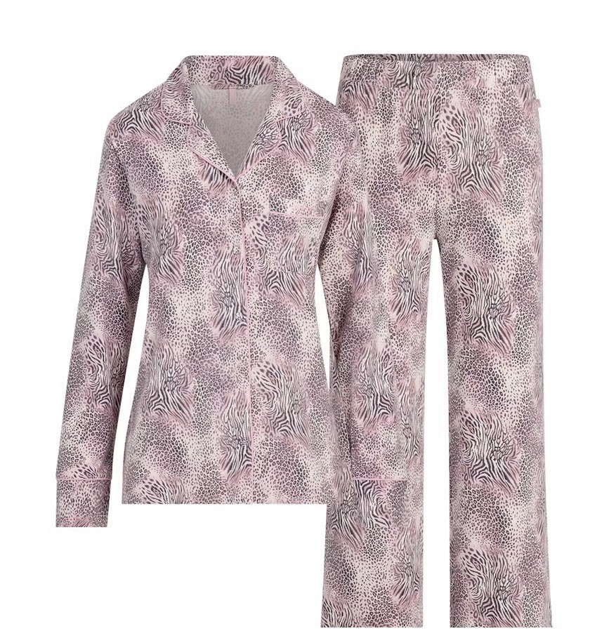 SKIMS Sleep Set Oversized L Bloom Multi Animal Print Pajamas NWT