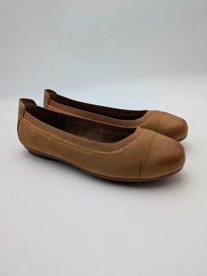 Josef Seibel Ballet Flats Womens Size 5.5 Brown Leather Double Air Reaction