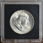 1948 D Franklin 90% Silver Half Dollar with a little toning