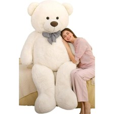 White Giant Teddy Bear 55"Big Teddy Bear Stuffed Animal Plush Toy Gift USA