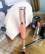 Givenchy Gloss Balm Le Rose Perfecto Liquid Coral # 30 full size + Mini Lipstick