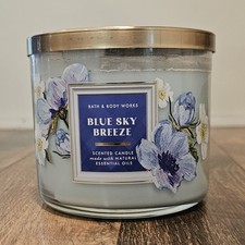 Bath Body Works White Barn Blue Sky Breeze Wick 14.5 Oz Scented Candle