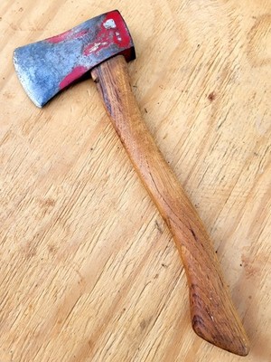 Vintage 4 Ridge Kelly Woodslasher Hatchet/Camp Axe, Partial Original Label/Paint