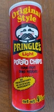 Vintage 1970's Original Style Pringles Light Potato Chips Can 4.5 oz