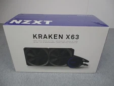NZXT Kraken X63 280mm AIO Liquid CPU Cooler RGB RL-KRX63-01 Sealed CAM Intel AMD