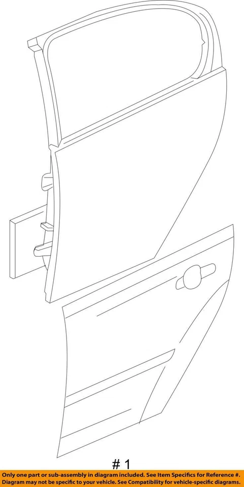 Se adapta a Chevrolet Malibu 2006-2008 puerta ASM RR SI 15830111 - NUEVO FABRICANTE DE EQUIPOS ORIGINALES 15830111 Foto 3 de 3