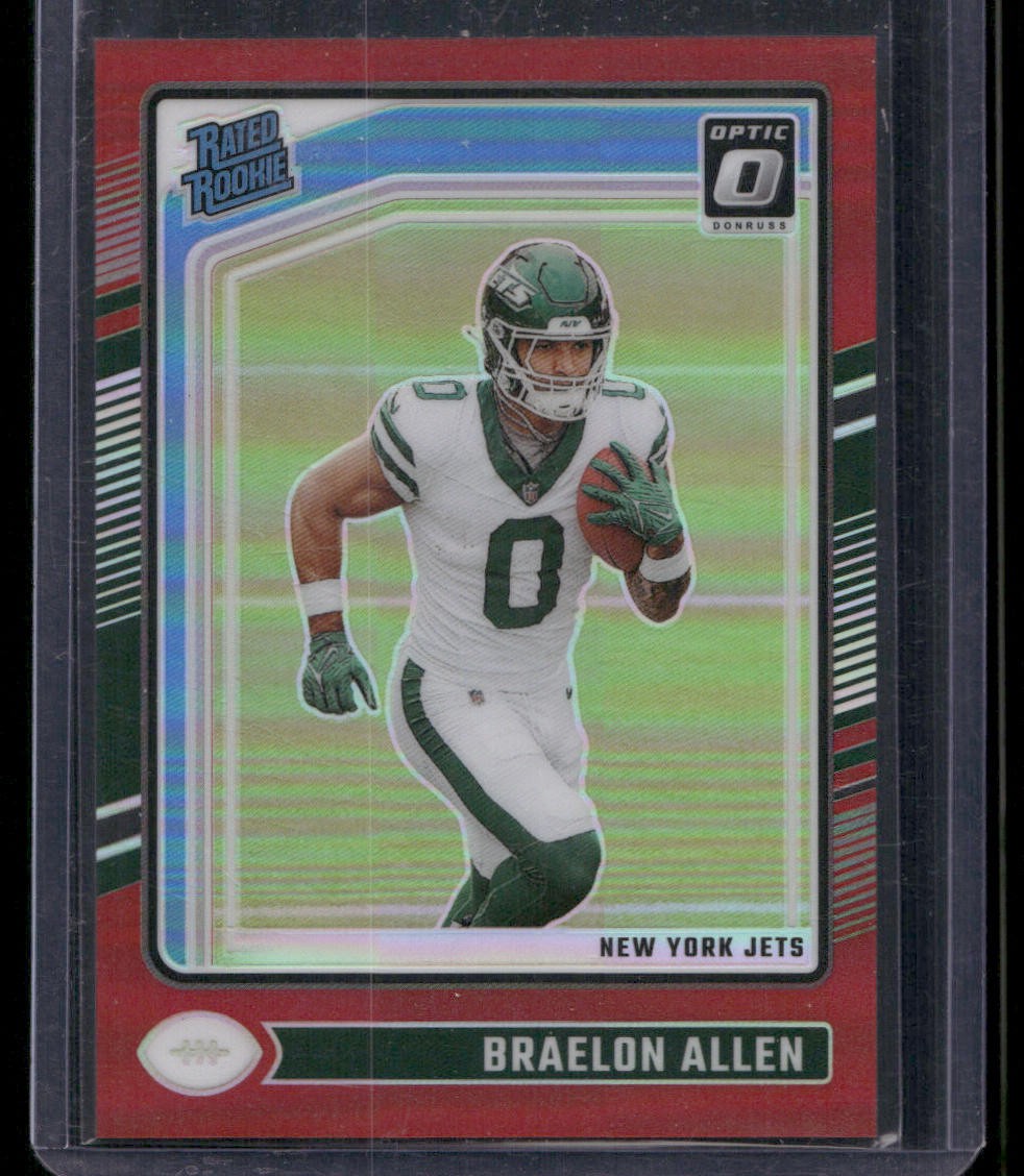 2024 Panini Donruss Optic #211 Braelon Allen Red #/125 Rated Rookie