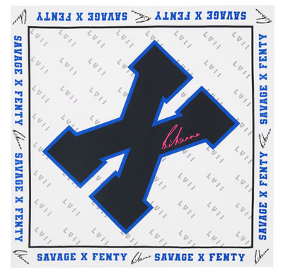 Savage x FENTY Rihanna White Black Pink Game Day LVII Bandana