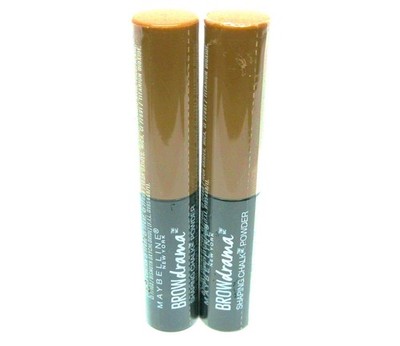 2 x MAYBELLINE BROWdrama SHAPING CHALK POWDER 100 BLONDE