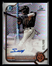 Alexander Suarez 2022 Bowman Chrome Prospects Refractor Auto 75/499 #CPA-ASR