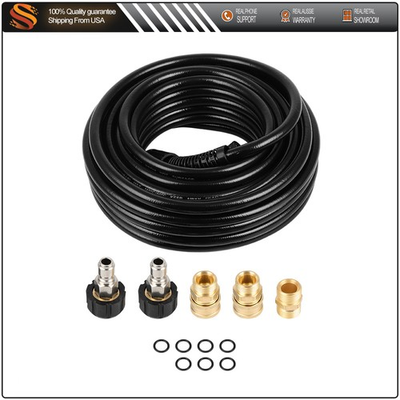 #ad 50FT 3200PSI Replacement High Pressure Power Washer Hose 3 8quot; with M22 Wholesale $36.91