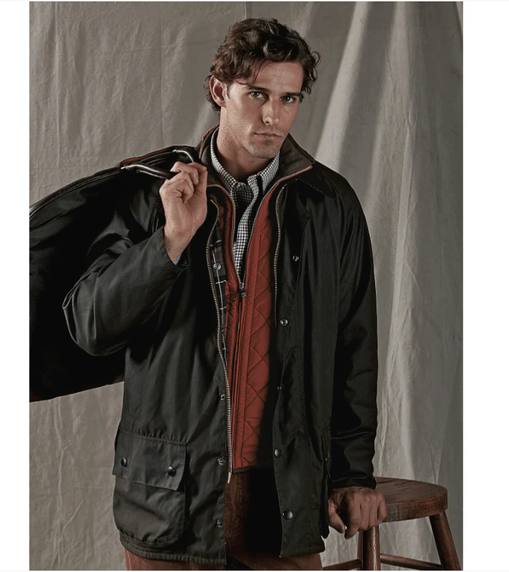 Olive ~ Barbour Men's Classic BEDALE Waxed Jacket MSRP$495 ~ made