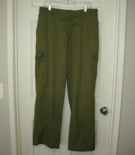 Vintage Boy Scouts of America Uniform Pants 36 x 30 Khaki Green Snap Pockets BSA