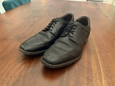 Johnston  Murphy Black Leather Oxford Shoes Lace Up Square Toe Size 9 M