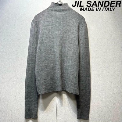 Jil Sander Wool high-neck design knit sweater