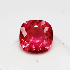 10.1 Ct Natural Flawless Ceylon Padparadscha Sapphire Cushion Cut Loose Gemstone
