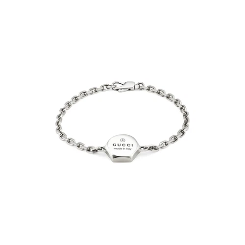 Gucci YBA779169001 Trademark Bracelet in sterling silver with Gucci trademar