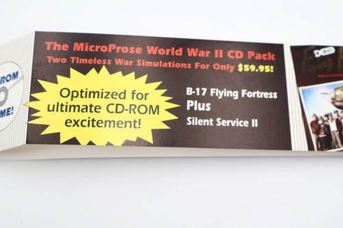 Vintage Microprose B-17 FLYING FORTRESS & SILENTS SERVICE II CD ROM - Picture 7 of 11