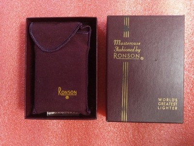 edison cigarette Ronson Cigarette Case/Lighter With Original Papers+Box+Cloth Edison  Voicewriter