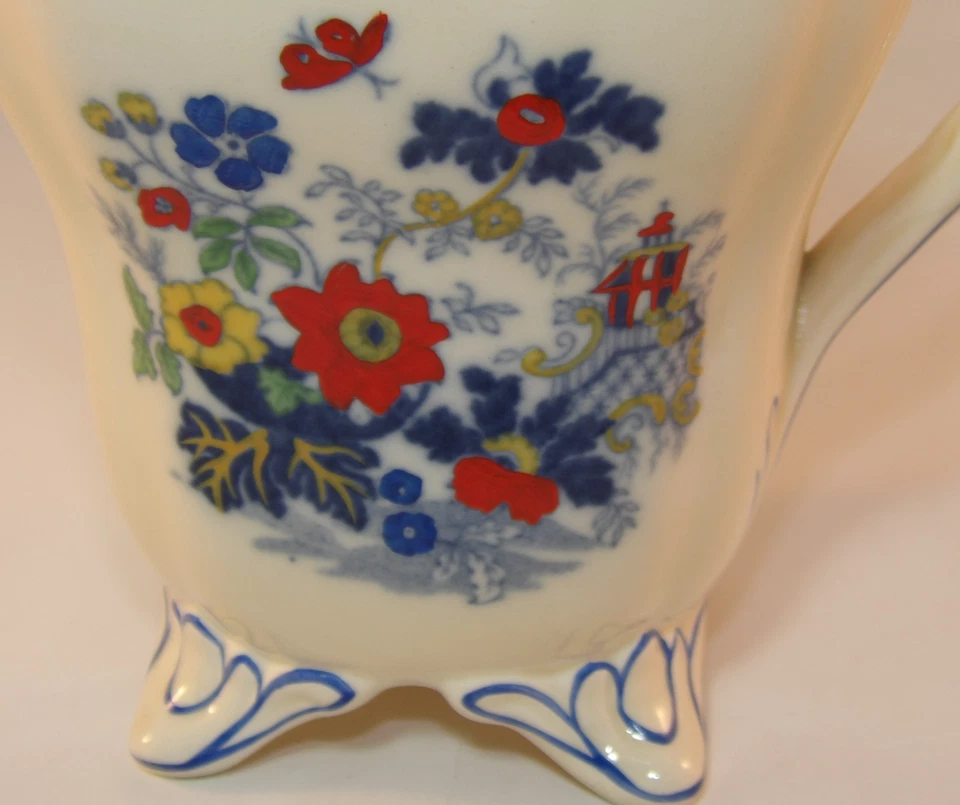 Coalport Kings Ware Canton Blue Edge 1 1/4 Pint Coffee Pot c1920s VGAC - Image 2 of 4