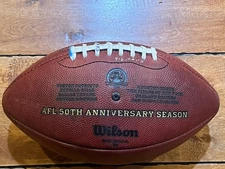 OAKLAND RAIDERS AFL 50th Anniversary logo 2009 Wilson GAME USED NFL Football