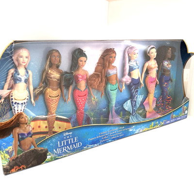 Disney Live Action Little Mermaid Ultimate Ariel and Sisters Dolls 7 Pack Mattel