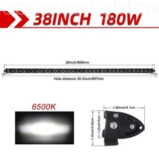 7"14"20"26"32 Single Row LED Light Bar DRL Spot Flood for UTV ATV Truck UTE Boat