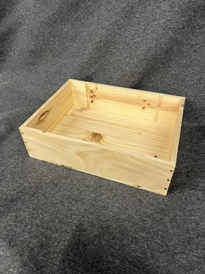 Kleine flache LEERE Weinkiste aus Holz - 3 Flaschengröße - DIY Korb Idee