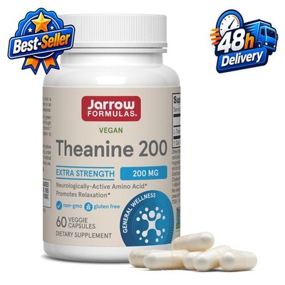 Jarrow Formulas Extra Strength L-Theanine 200mg - 60 Veggie Capsules