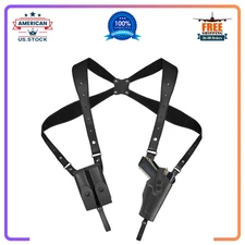 Shoulder Holster General Vertical Gun Holster Adjustable Leather Chest Holste...