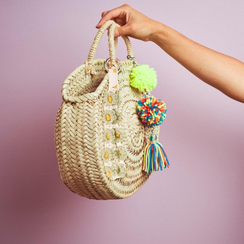Phone Lanyard Wrist Strap Woven Phone Wrist Lanyard Keychain Flower Phone Charm - Zdjęcie 9 z 12
