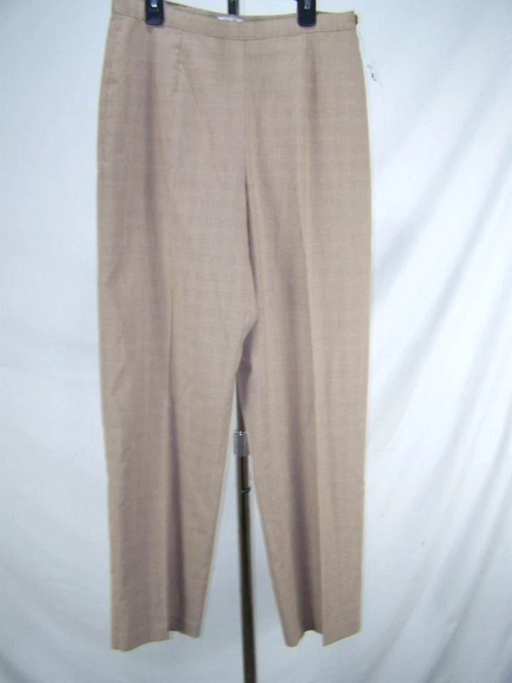 Pantalones de trabajo Draper's & Damon's 8 medianos para mujer talla beige marrón a cuadros Foto 3 de 4