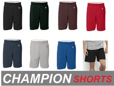 Champion Men's Athletic Cotton Gym Shorts Size S to 3XL Flat Style 8187