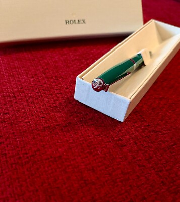 Rolex AD VIP GIFT Green Emerald Emblem Twist Ballpoint Pen, NEW