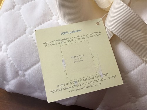 Pottery Barn Kids My First Blankie Stroller Blanket Yellow Satin Trim Sherpa - Picture 3 of 7