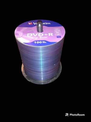 100 VERBATIM 16X DVD+R Life Series Logo 4.7GB Media Disc Spindle 97175 (SEALED)