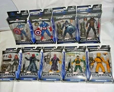 MARVEL LEGENDS BUILD A FIGURE MANDROID SET OF 9 CAPTAIN AMERICA BLACK WIDOW NEW 